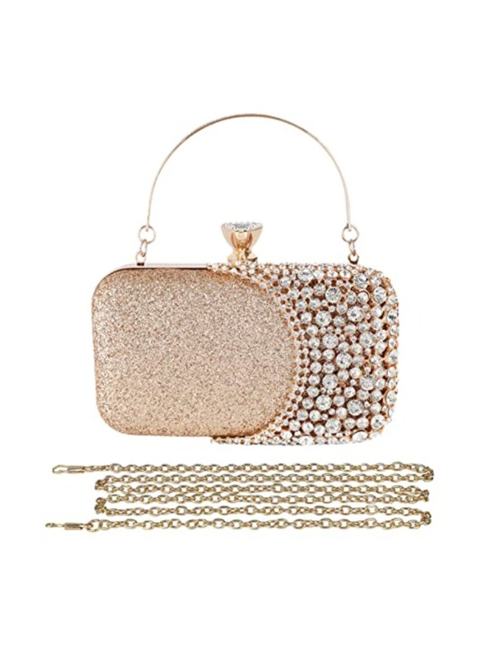 Rhinestone Crystal Evening Clutch Bag Sparkly Sequin Glitter Handbag